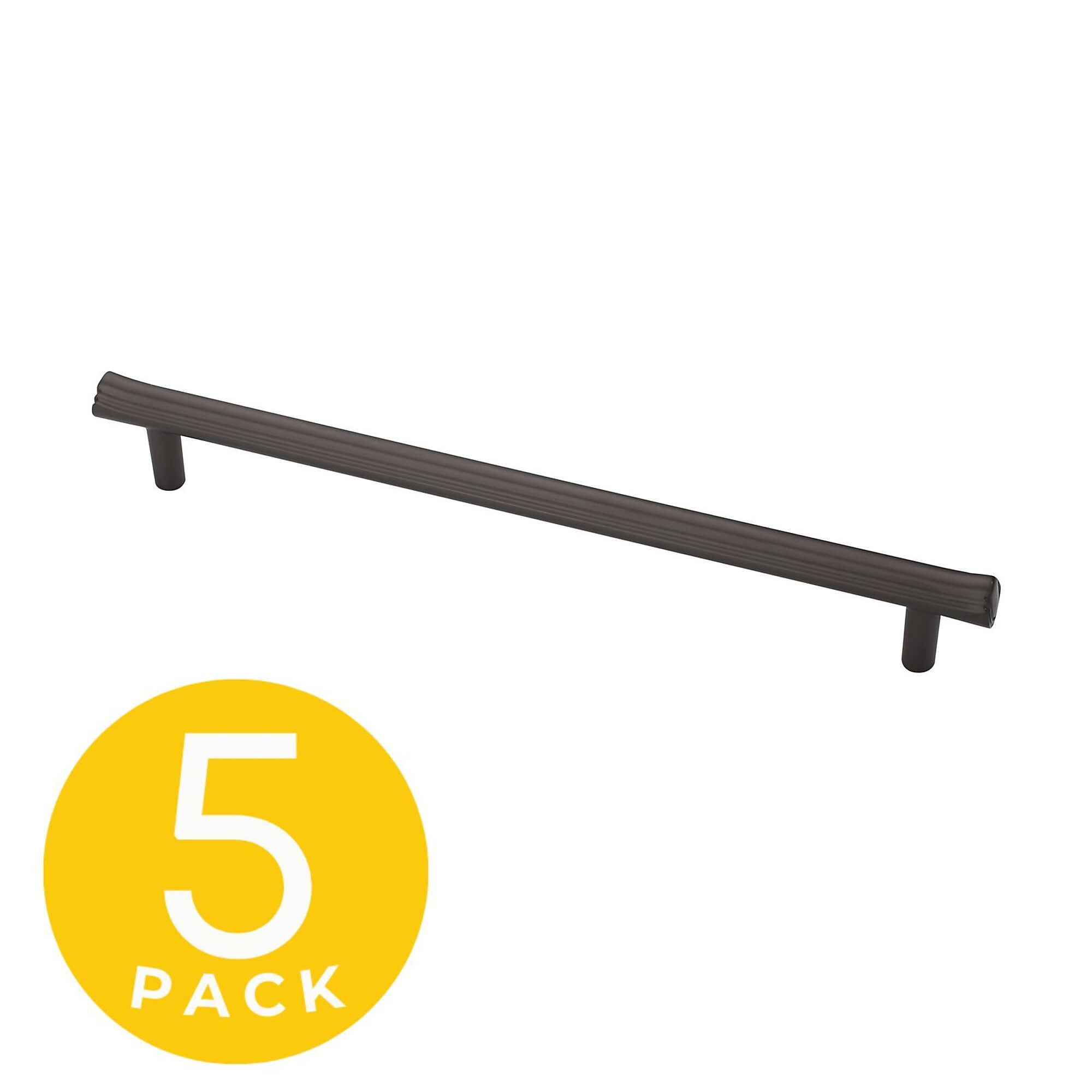 Sapphire, Eclipse Series 7-1/2 in. (192 mm) Center-to-Center Modern Matte Grey Cabinet Handle/Pull (5 Pack), #SP-2214-192-GM-5
